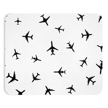 AIRPLANES BLACK - MOUSE PAD Printify